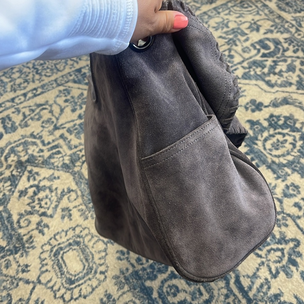 Sorial gray Suede slouch bag - Picture 14 of 14